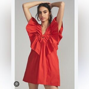 Anthropology Red Dress